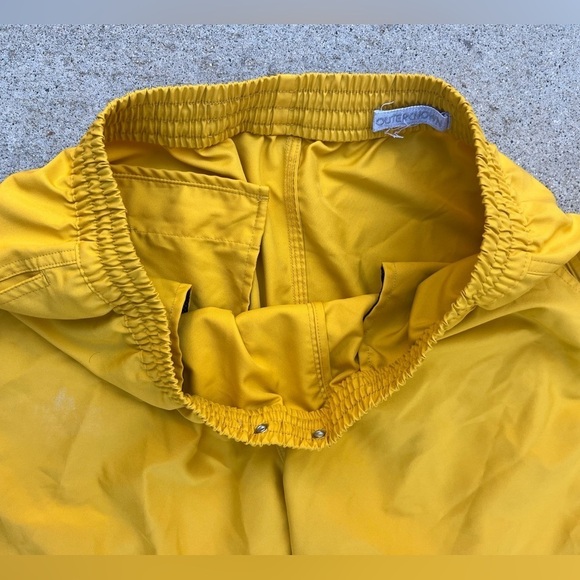 Men's Outerknown Shorts Yellow Swim Trunks NO SIZE Pockets Surf Beach Outdoor - Picture 6 of 15